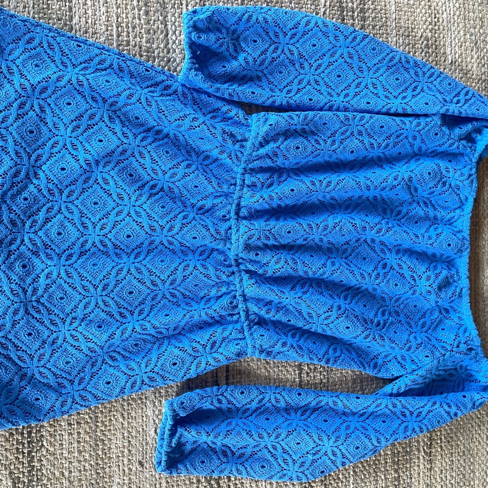 Blue Lace Lilly Romper